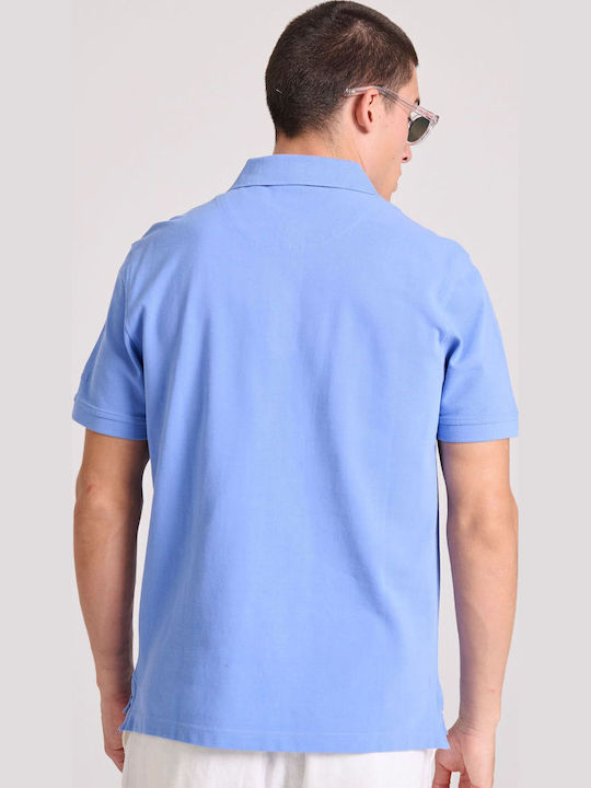 Polo Herrenbluse Kurzarm Marina Blau