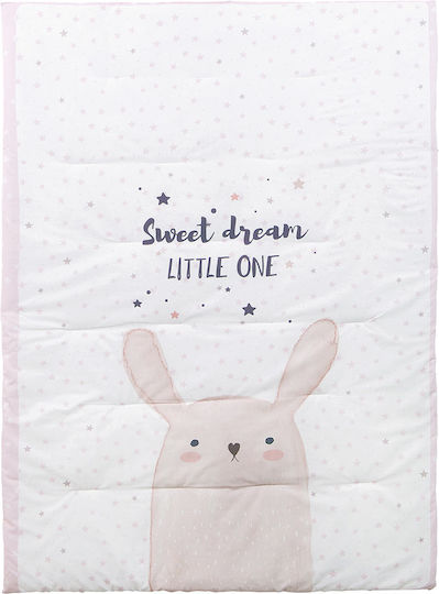 Nima Lovely Bunny Бебешка кувертюра Памук Pink 100x140см