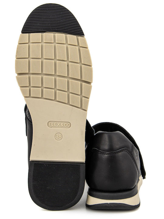 Γυναικεία Slip-On Δερμάτινα Μαύρα