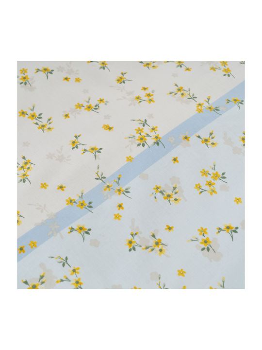 Charalambidis Textiles Ρετρό Σεντόνι Διπλό 200x260εκ. Γαλάζιο