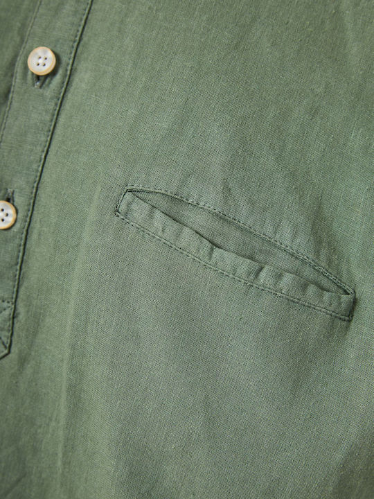 Short Sleeve Khaki Blouse