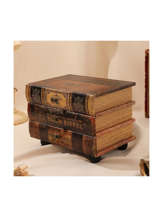 Etoile Cutie Decorativă Lemn În formă de carte Etoile Cutie Decorativă Lemn În formă de carte