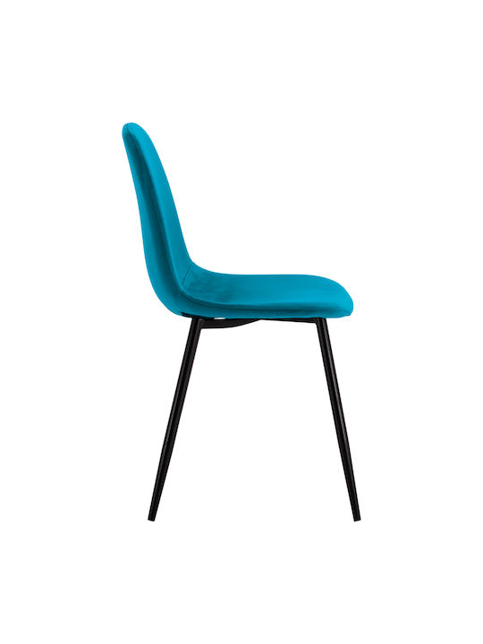 Leonardo Dining Room Velvet Chair Turquoise 45x53x85cm 4pcs