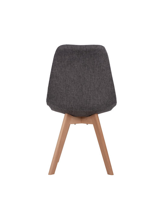Vegas Dining Room Fabric Chair Grey Fabric 47x56.6x82cm