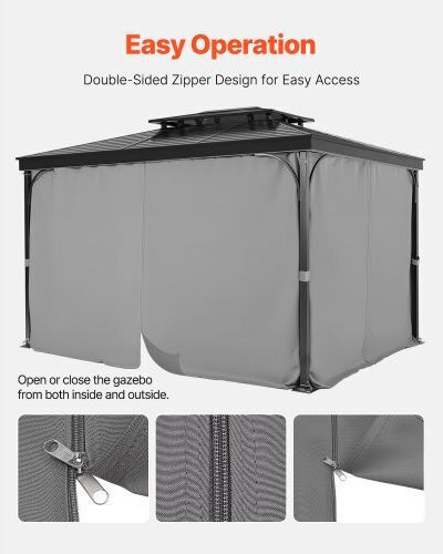Vevor Awning Fabric Gray 3.4x2.83m