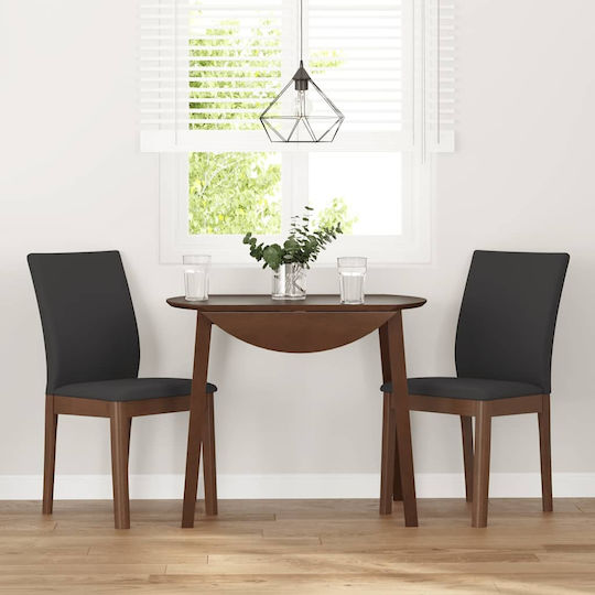 Dining Room Wooden Chair Coffee 48.5x49x90cm 2pcs