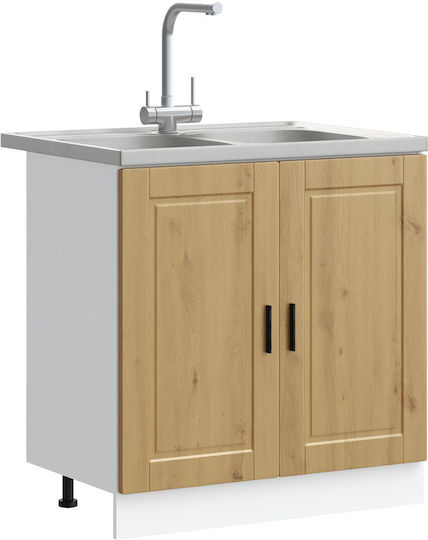 Dulap pentru Chiuvetă Καλλιτεχνικό Δρυ 80x46x84.5buc