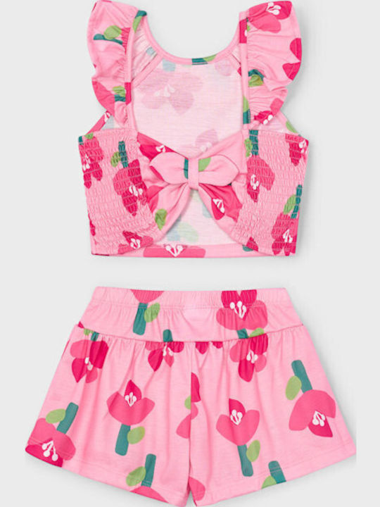 Детски комплект с къси панталони Лятна 2бр Fuchsia Pink