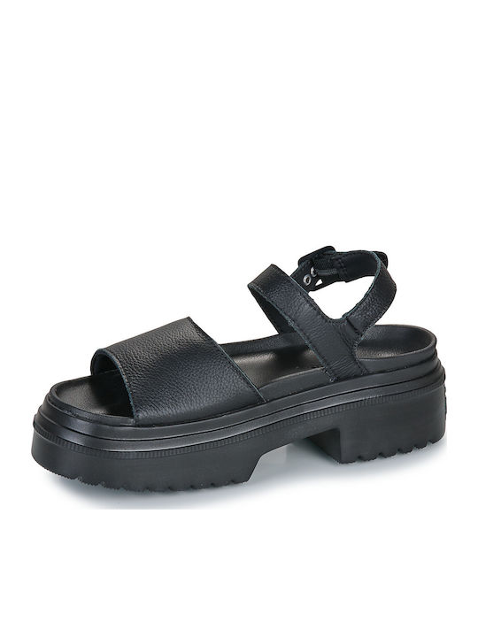 Flache Sandalen für Damen in Schwarz Farbe