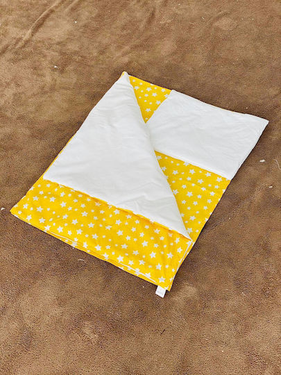 Set de lenjerie de pat pentru cărucior Cărucior Galben Blanket, Lightweight Bag, And Pillow