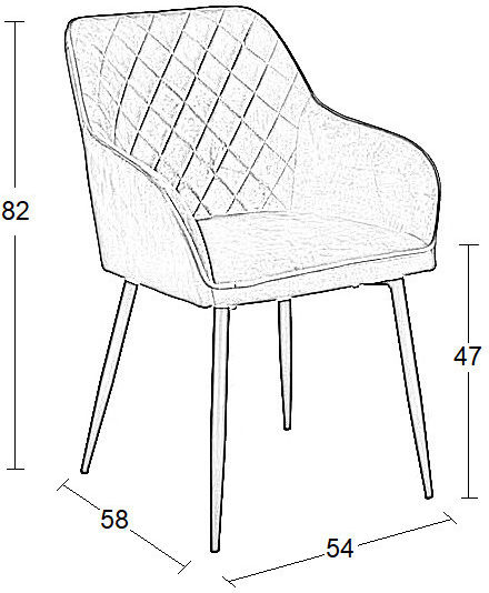Siena Bergère Black 68x56x56cm