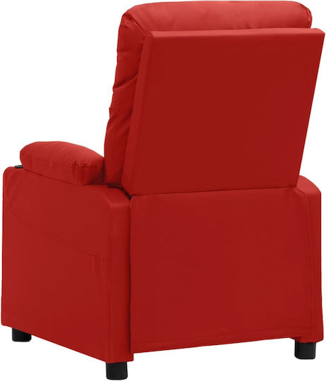 Fotoliu Relax din Piele Ecologică Burgundy 78x93x93.5cm