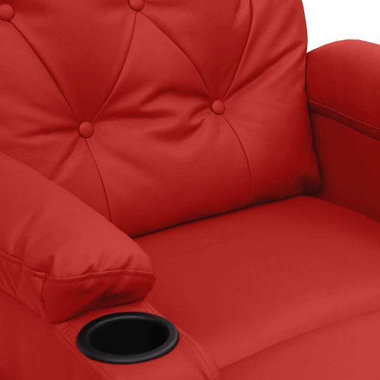 Fotoliu Relax din Piele Ecologică Burgundy 78x93x93.5cm