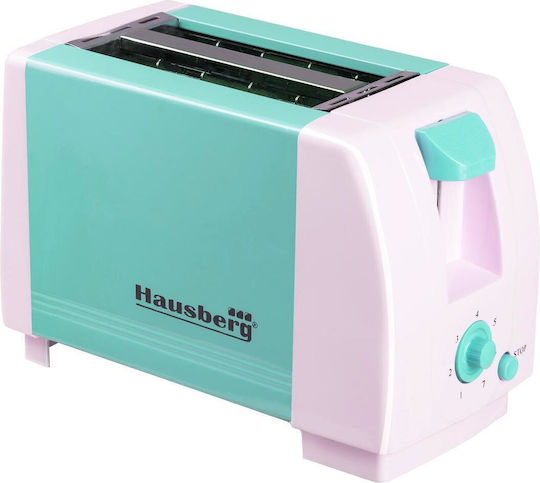 Hausberg Prăjitor de pâine 2 sloturi 750W Albastru
