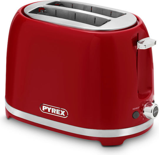Pyrex Toaster 2 Slots 850W Red