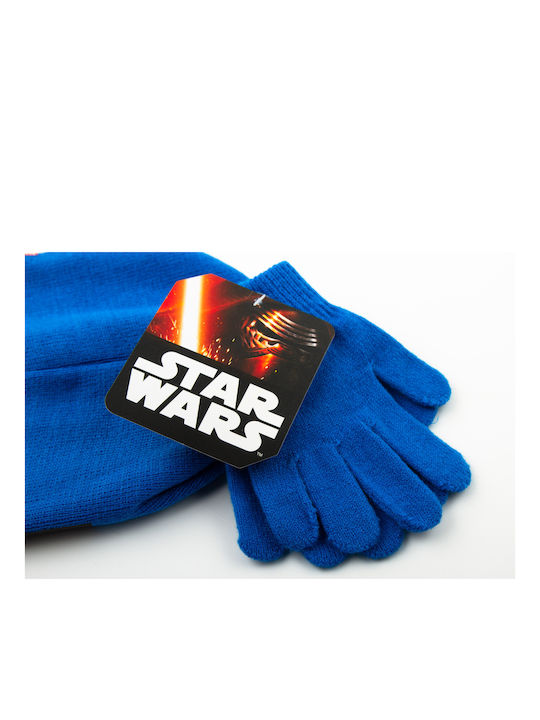 Star Wars Kinder Mütze Set Gestrickt Blau