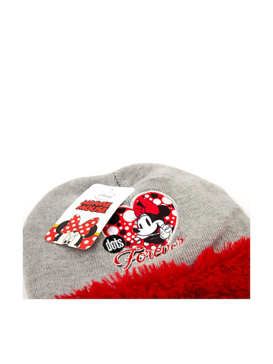 Minnie Kinder Mütze Set mit Handschuhe Pelz Rot