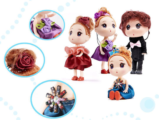 ikonka Set of Dolls for Dollhouse