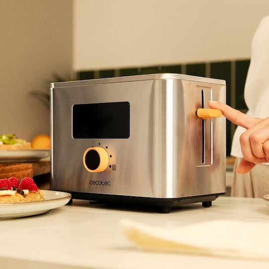 Cecotec Touch&Toast Double Тостер Двуместна 950W Сив
