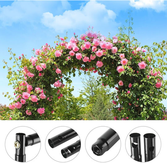 Metal Arch Curved Pergola Roses Decoration Wedding Baptisms Garden Anniversaries Parties Water-Resistant 240 X 140 X 38 Cm