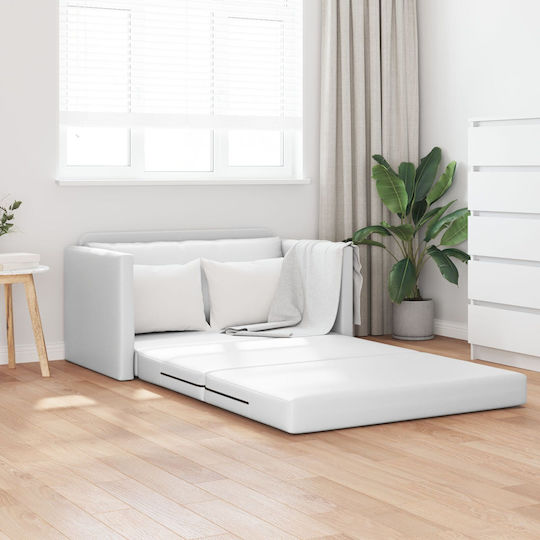 Corner Couch Bed White 124x71x78 cm