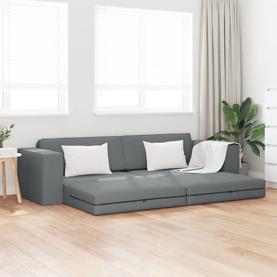 Триместен Диван Спалня Текстил Dark Grey 245x78x77см.