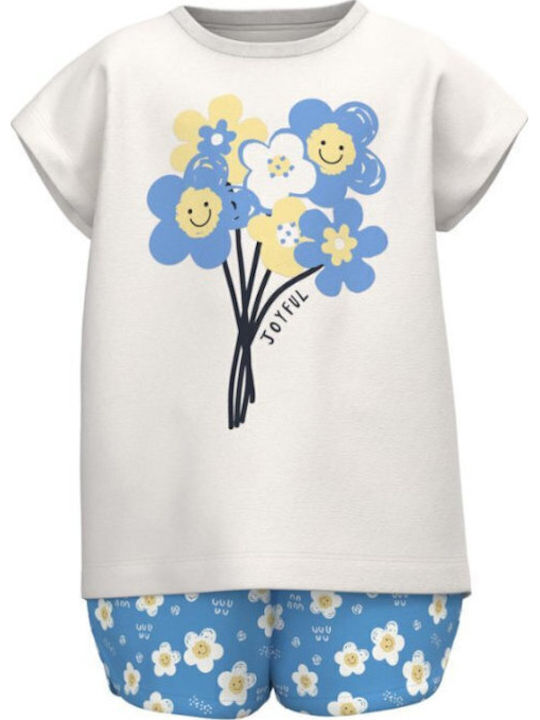 Kids' Set with Shorts Summer 2pcs White Alyssum/Smiley