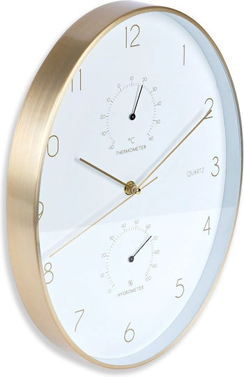Zaros Wanduhr Metallisch Weiß 27x27.1cm