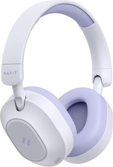 Havit H668BT Ασύρματα / Ενσύρματα Over Ear Ακουστικά και Quick Charge Μωβ