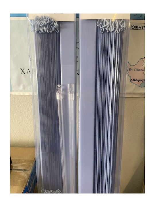 Jalousie Shade Blind Aluminum in Light Blue Color L60xH175cm