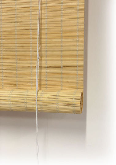 Woodware Στόρι Σκίασης Μπαμπού σε Μπεζ Χρώμα Π80xΥ180εκ.