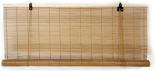 Woodware Στόρι Σκίασης Μπαμπού σε Καφέ Χρώμα Π120xΥ200εκ.