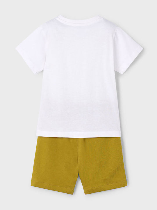 Kinder-Set mit Shorts Sommer 2Stück White - Beige Jersey