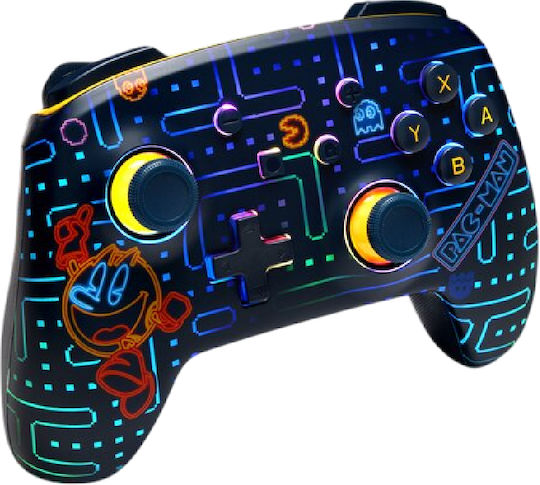 PowerA Pac-Man Neon Arcade Безжичен Контролер за Switch Черен