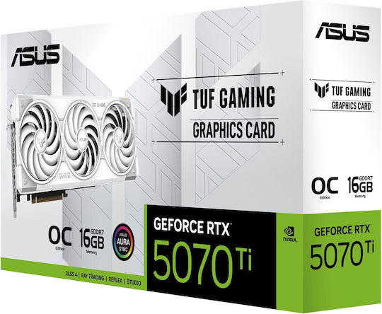 Asus GeForce RTX 5070 Ti 16GB GDDR7 Гейминг OC Бял Видеокарта