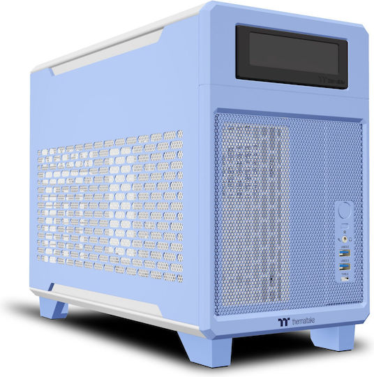 Thermaltake TR100 Мини Кула Компютърна Кутия Хидранджия Синя