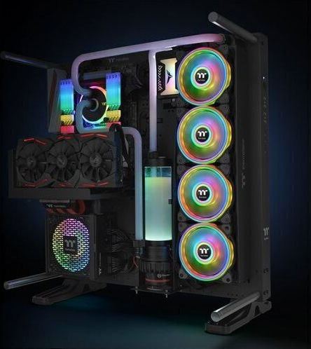 Thermaltake Riing Quad 12 Radiator Fan TT Premium Case Fan 120mm (1500rpm / 40.9cfm) με RGB Φωτισμό και Σύνδεση 9-Pin