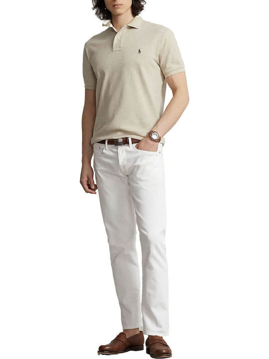 Polo Herrenbluse Kurzarm Parchment Cream