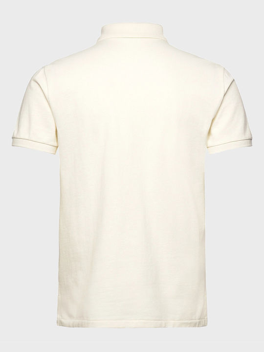 Polo Herrenbluse Kurzarm Parchment Cream