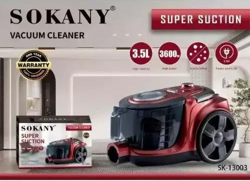 Sokany Vacuum Dry 3600W with Plastic Bin 3.5lt