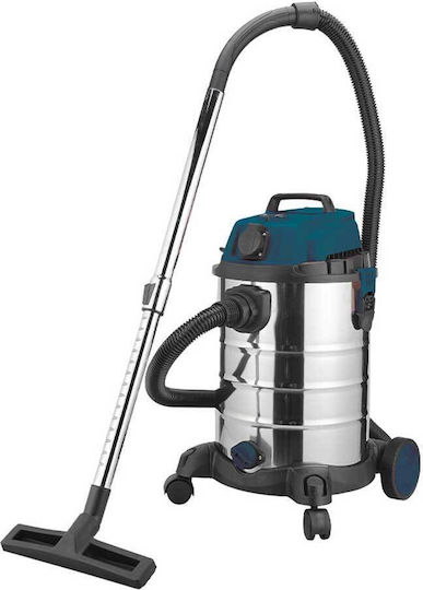 Bormann Pro BVC3410 Vacuum Wet / Dry 1400W with Stainless Bin 30lt
