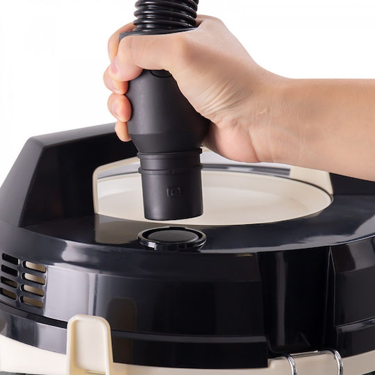Lexical Wet Dry Vacuum 2200W With Stainless Steel Drum 25L Beige