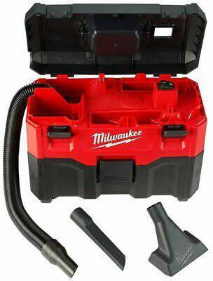 Milwaukee M18 VC2-0 Rechargeable Vacuum Wet / Dry Without Charger and Battery with Plastic Bin 7.5lt