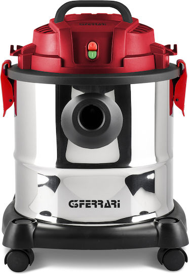 G3Ferrari Staubsauger Flüssigkeiten / Feststoffe 1000W mit Edelstahl Behälter 20Es