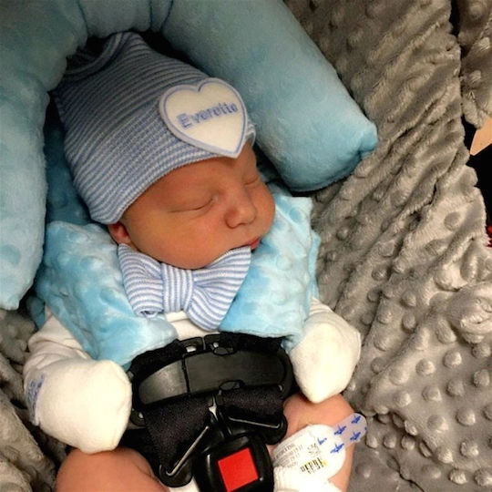 Car Seat Cushion Newborn Baby Blue Mink