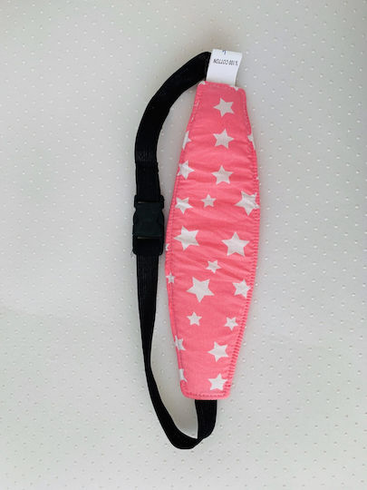 Headband Safety Strap Pink Stars