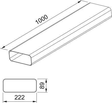 Frankes Flacher Rohr 222x27mm