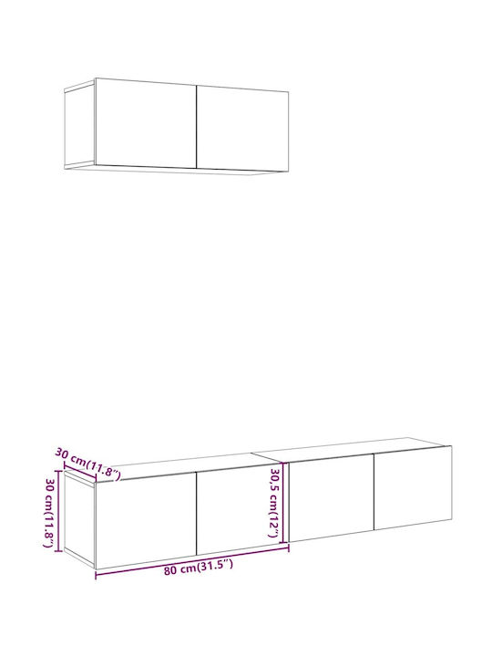 Unitate TV pentru sufragerie Technical Oak