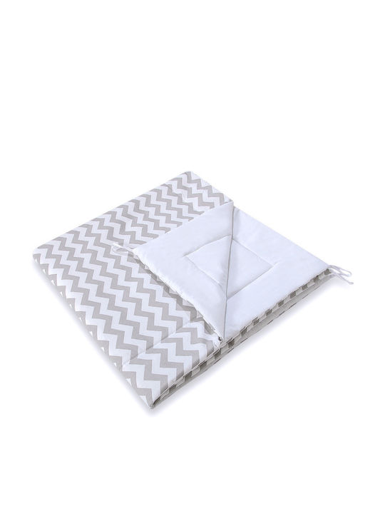 Tipi Zelt Für Kinder + Matte + Kissen + Federhänges Grau Chevron