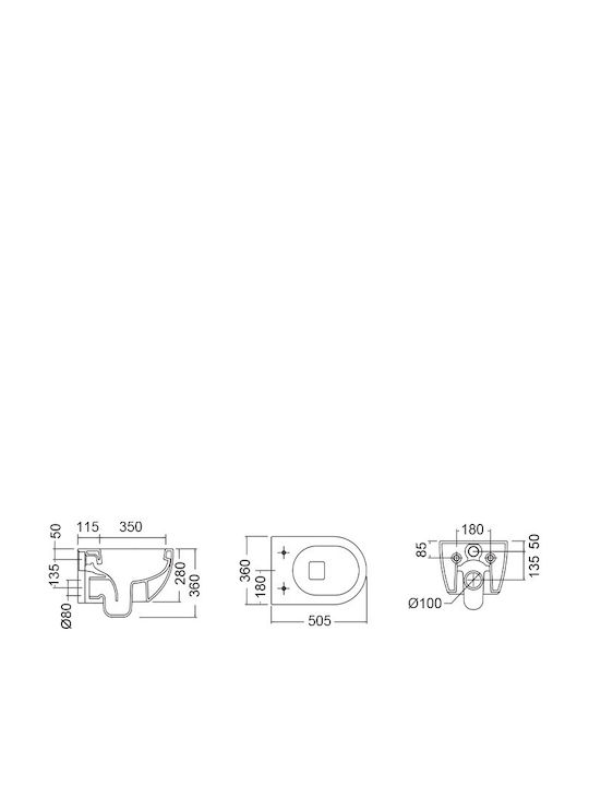 Scarabeo Λεκάνη Κρεμαστή Rimless με Slim Κάλυμμα Soft Close Κόκκινη